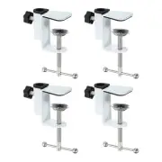 4 Pcs 0.47" Mount Dia. Universal C-Clamp Table Lamp Mic Arm Desk Clamp, White