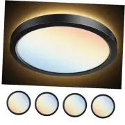 PARMIDA 12 Inch LED Flush Mount Ceiling Light with Night Light, 30W, ETL, 5