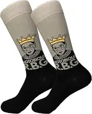 [Balanced Co.] Ruth Bader Ginsburg Dress Socks Notorious RBG Socks Funny Socks Crazy Socks Casual Socks Novelty Socks