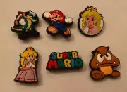 6 Super Mario￼ Shoe Charms Compatible With Crocs croc charm Mario, princess