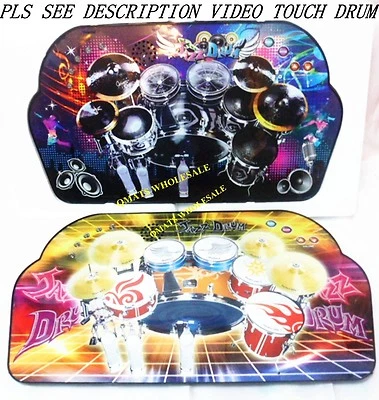 Jazz Drum Thin Flat Touch Type Electronic Light Toy Musical Instrument Kid Gift