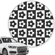 Car Cup Holder Coaster - Anti-Slip Water-Absorbent Car Coaster,Dustproof Plaid Texture Car Interior Accessories Mat, Absorbent Car Coaster