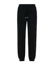 Woolrich Elastic Drawstring Waist Fleece Pants S,M Black