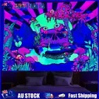 UV Reactive Skull Blacklight Tapestry Convenient Skeleton Wall Tapestry Useful A