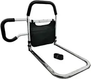 LUVAGD Adult bed rail Bed rail Height-adjustable storage pocket Auxiliary support Wake-up aid Suitable for all bed types With light (white)