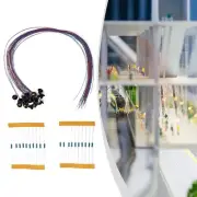 20x Warm White LED Street Lamps Model Building Layout HO/OO Scale Assortment
