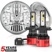 2PCS 7 inch LED Round Headlights HI/LO For Land Rover Defender 110 90 Rover
