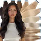CLEARANCE Real Human 100% Remy Hair Extensions Glue Tape in Skin Weft Brunette