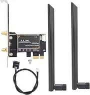 PCIE WiFi Card for Intel AX200 5G WiFi Card Dual Band 5.1 PCIE Wireless Card with Antenna for Windows 10 64bit/ for Linux PC Desktop