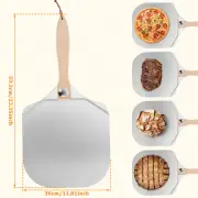 Pizza Peel with Long Wood Handle Foldable Pizza Peel Paddle Aluminum Pizza xihtm