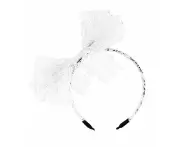 80s Party Lace Headband White