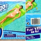 POOL LOUNGE FLOAT N ROLL AIR MAT BESTWAY H2O GO GREEN INFLATABLE LOUNGE NIB