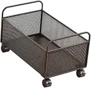 Ｂｅｓｇａ Rolling File Cart Storage Cart with Wheels, Office Supplies Rolling Organizer Mesh Hanging File Organizer, for Office Folders, 38x30x30cm