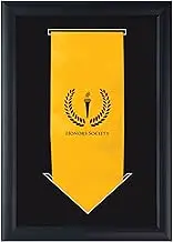 Framerly - Executive Document Frame 7.5" W X 13.75" H Diploma Frame - Graduation Stole Frame in Obsidian - Black Moulding with Black Matting