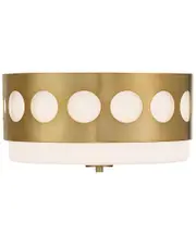 Crystorama Kirby 2 Light Vibrant Gold Ceiling Mount