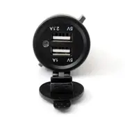 12/24V Socket Dual Usb Spliter Charger Adapter Motorcycle