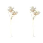 2x E Style 120cm Pampas Field Grass Decor Spray Artificial Flower Cream