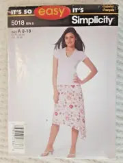 Simplicity Pattern 5018 Misses' Skirt Sewing Craft Project (H)