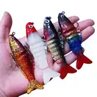 4PCS Luminous Fishing Lures Soft Jig Baits Silicone Soft Swimbait Fishing Hooks