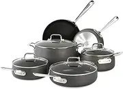 All-Clad E785SC64 HA1 Hard Anodized Nonstick Dishwasher Safe PFOA Free Cookware Set, 10-Piece. Black