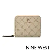 在飛比找ETMall東森購物網優惠-NINE WEST LINNETTE方型拉鍊短夾-LOGO紋