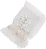 Gogogmee Delicate Lace Book Cover Functional Decorative Book Protector Washable Fabric Sleeve for Notebooks Unique Design for Students Reusable and Protection