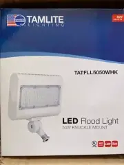 Tamlite Lighting TATFLL5050WH 50W WHITE LED FLOOD LIGHT YOKE 100/277 (NEW)