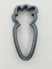 3D Printed Carrot Cookie Cutter Silver PLA Plastic