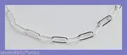 3 Feet .925 Sterling SILVER CHAIN 2mm x 5mm Flat CABLE 36" length Paperclip