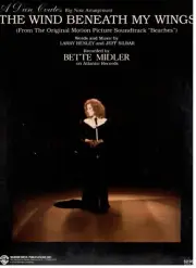 BETTE MIDLER "THE WIND BENEATH MY WINGS" SHEET MUSIC-BIG NOTE PIANO-COATES-NEW!!