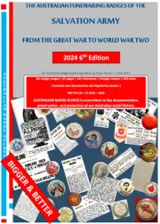 2024 The Australian Fundraising Badges of the Salvation Army from Great War-WW2
