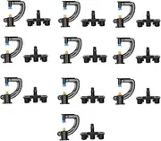 Refraction Nozzle Rotating Micro Sprinkler High Quality Engineering Plastics Irrigation Equipment for Greenhouse Garden and Agricultural Production 10 Set with Bracket