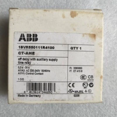 one New ABB CT-AHE 1SVR550111R4100 Time Relay 0.3s-30s Free shipping