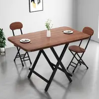 在飛比找momo購物網優惠-【MINE 家居】時尚木紋摺疊桌 雙色任選 100x60cm