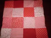 Patchwork Cushion Cover - Red - CCPWRG05