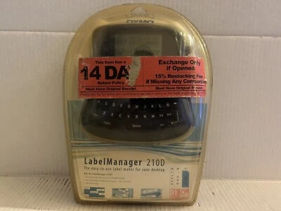 Sanford DYMO Label Manager 210D Electronic Label Maker Black/White tape cassette