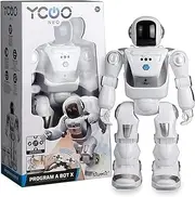 YCOO Robots - Program A Bot X - A Gigantic 16" (40cm) Programmable Remote Control Dancing Robot - White - Robot Toy with Gesture Sensing Fonction for 3 4 5 6 7 8 Year Old Boys Girls