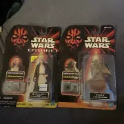 STAR WARS EPISODE ONE QUI-GON JINN & YODA w Jedi Chair COMM TECH CHIP