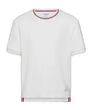 RWB stripe-detail T-shirt 1,2,3,4,5 White