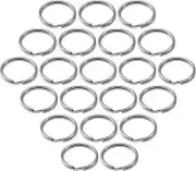 ½” Split Key Ring Bulk Nickel-Plated Tempered Steel, Heavy Duty Metal Key