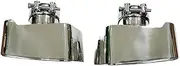 Pair 304 Stainless Steel Exhaust End Muffler Tip Compatible For BMW 5 Series F10 F18 535 GT550 640 Modified Style Car Rear Tail Tips(Style A)