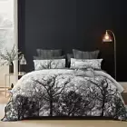 NEW Big Bedding Bianca Bedding BOSCAGE Black Polyester Coverlet Set