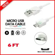 6FT USB 2.0 A Male - Micro B Male 5-pin Data Sync Charger Charging Cable Cord