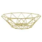 Metal Wire Fruit Basket Fruit Bowl, Round Bread Storage Bowl Stand T7Z25902