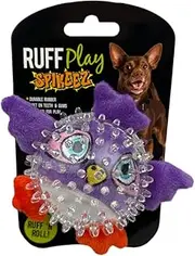 Ruff Play Spiky Squeaky Bird Purple Dog Toy – Spiky Squeaky Bird Dog Toy – Colourful, Textured & Engaging for Chewers and Fetch Lovers