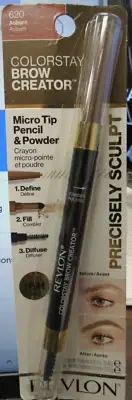 REVLON #620 AUBURN COLORSTAY BROW CREATOR MICRO TIP PENCIL & POWDER NEW