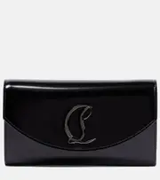 [Christian Louboutin] Christian Louboutin Loubi54 leather wallet on chain One Size black
