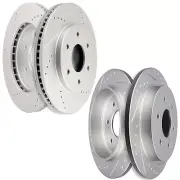 Front And Rear Drill & Slot Performance Brake Rotors For Nissan Armada Titan (for: Nissan)