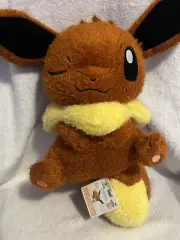 NEW W/ TAG 16” Pokemon Eevee Plush Winking Stuffed Toy Doll Banpresto Craneking