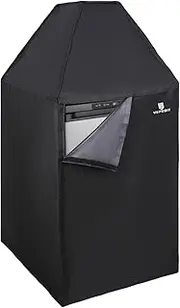 VEPKOIT Kegerator Beer Tower Cover, Residential Kegerator Cover for Outdoor Use, Protective Cover for Double or Triple Tap Draft Beer Tower, Waterproof Keg Beer Dust Cover - Black (Cover Only)